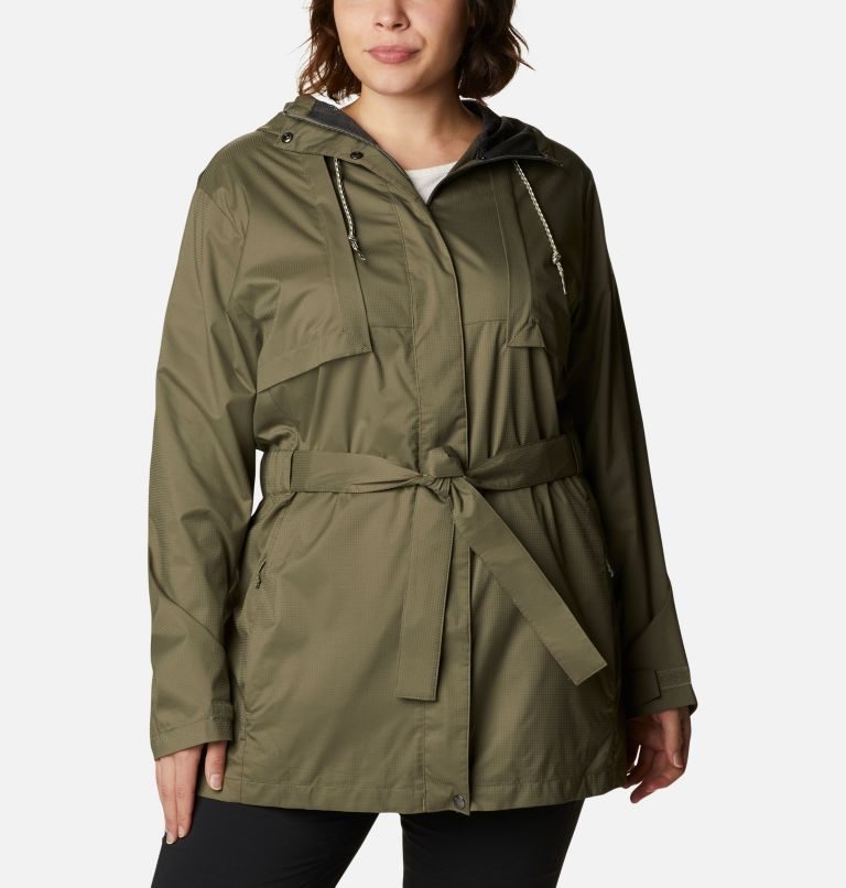 Jachete De Ploaie Columbia Pardon My Trench Dama Masline Verzi | Plus Size TE9Q78AMS